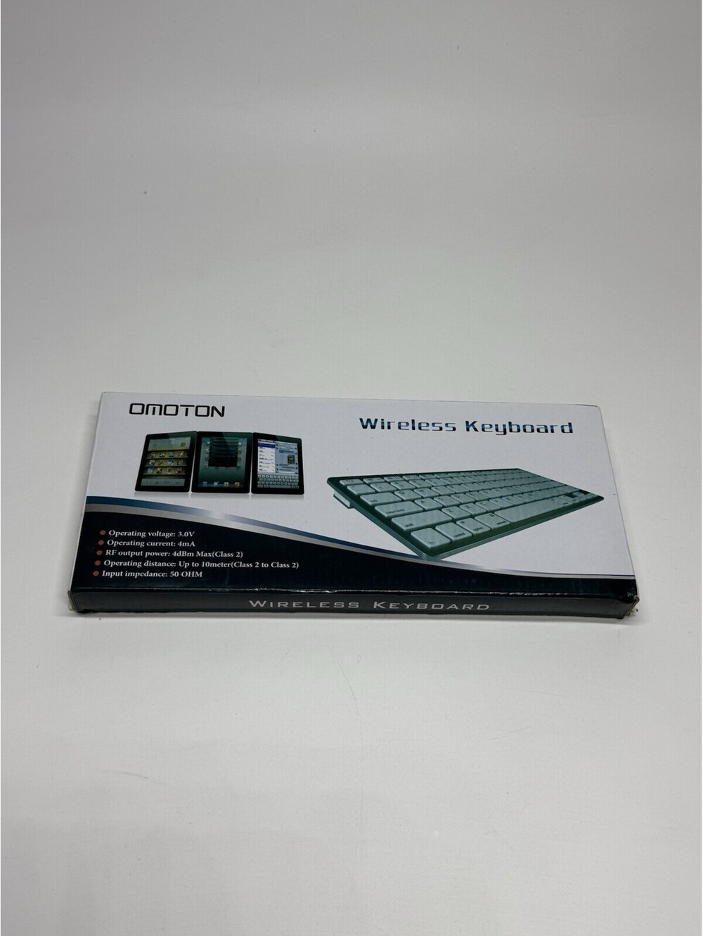 Omoton KB066 Black iOS Slim Bluetooth Wireless Keyboard White